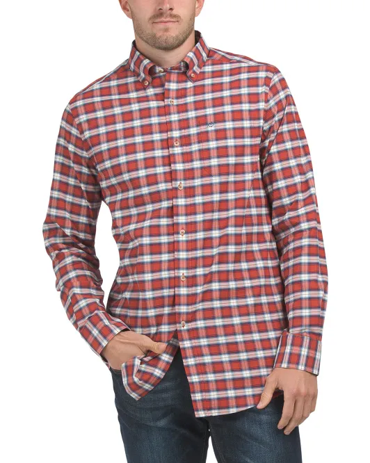 

Рубашка в клетку Coastal Passage Rockledge Southern Tide, красный