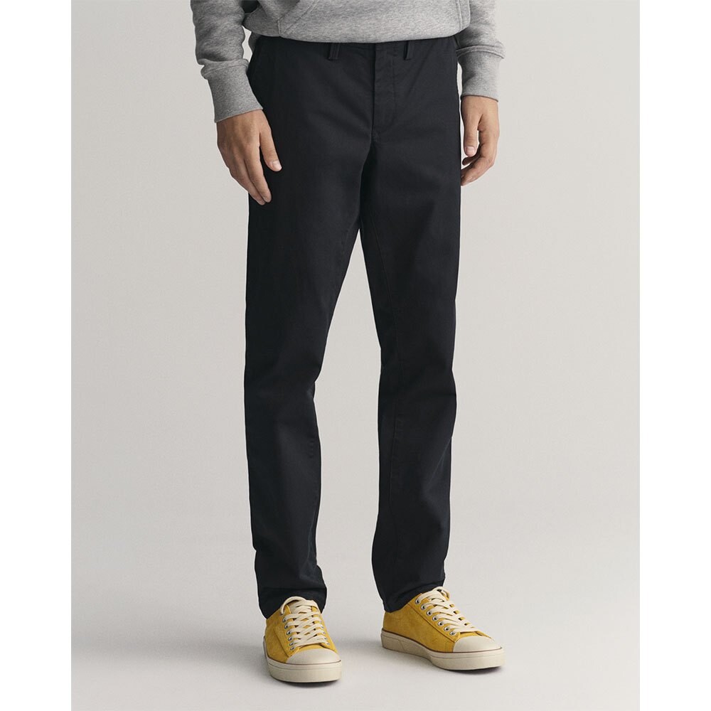 

Брюки Gant Twill Slim Fit Chino, черный