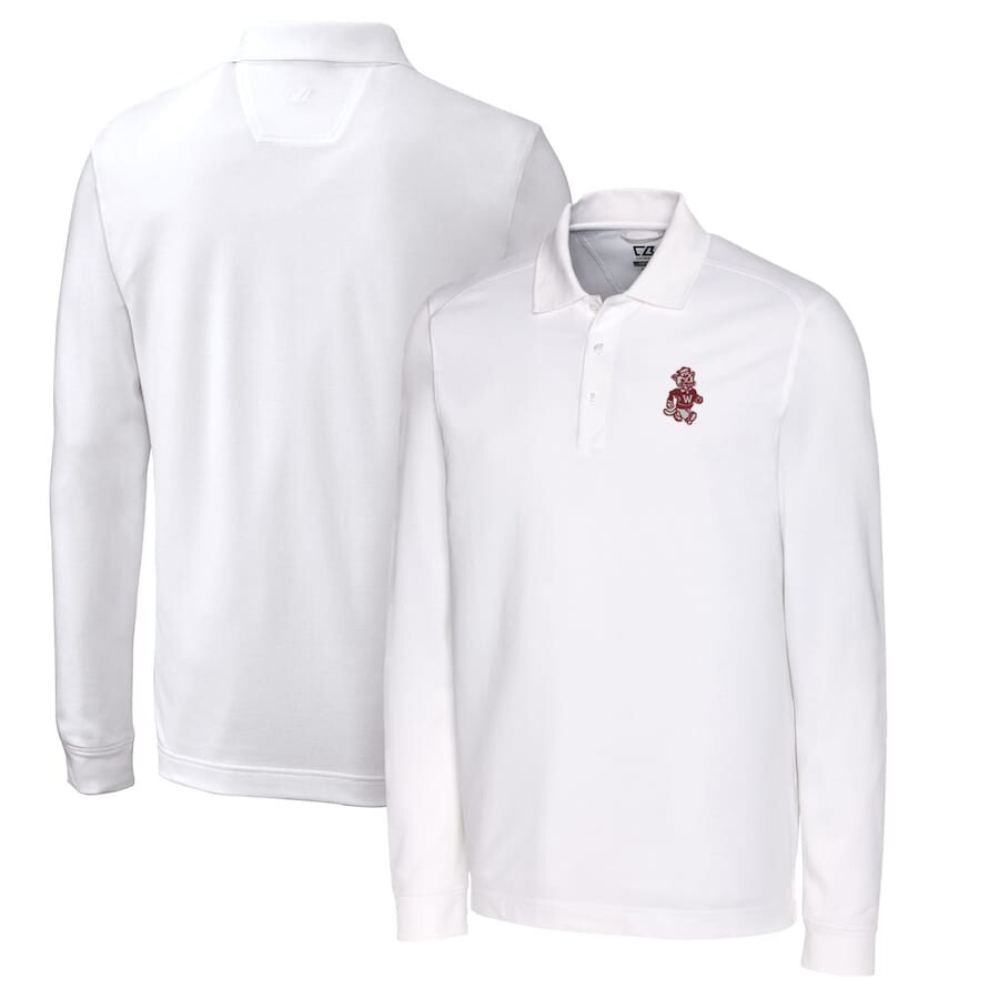 

Поло с длинным рукавом Cutter & Buck Washington State Cougars, белый