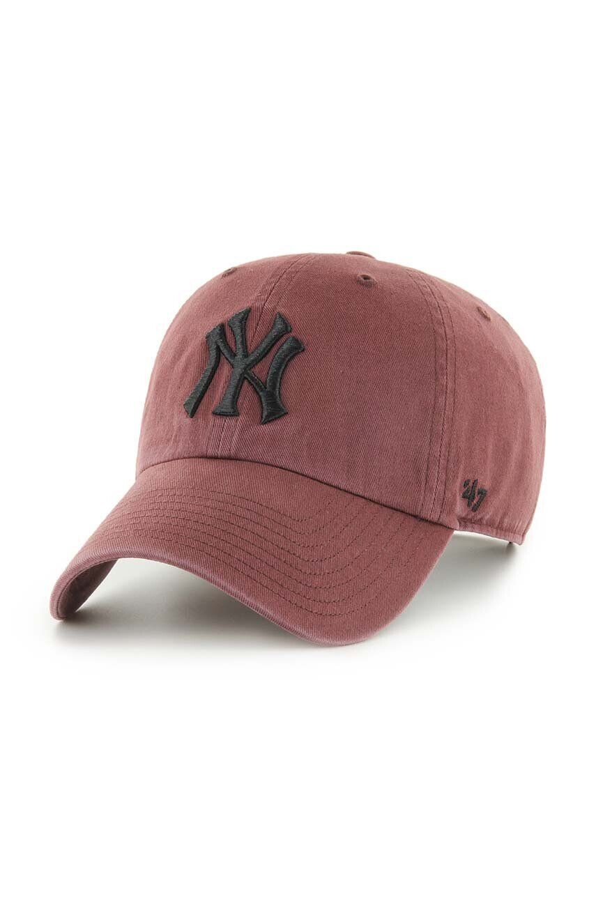 

Хлопковая бейсболка 47 бренда MLB New York Yankees 47 Brand, коричневый