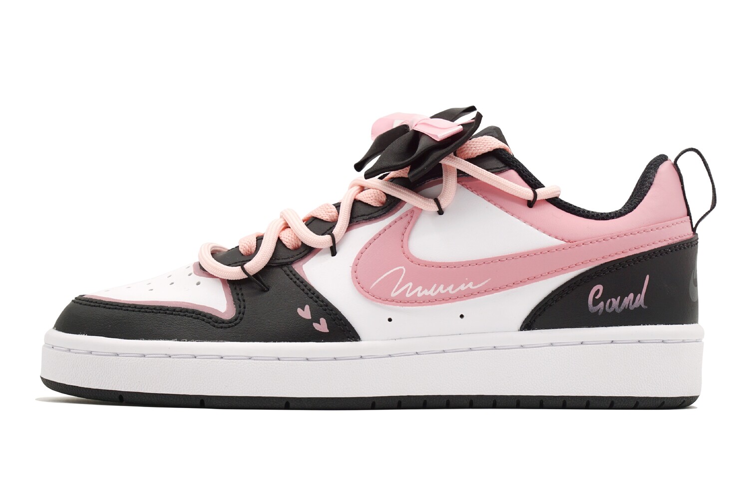 

Кроссовки Nike Court Borough Skateboarding Shoes Women's Low-top Black/powder, черный/розовый