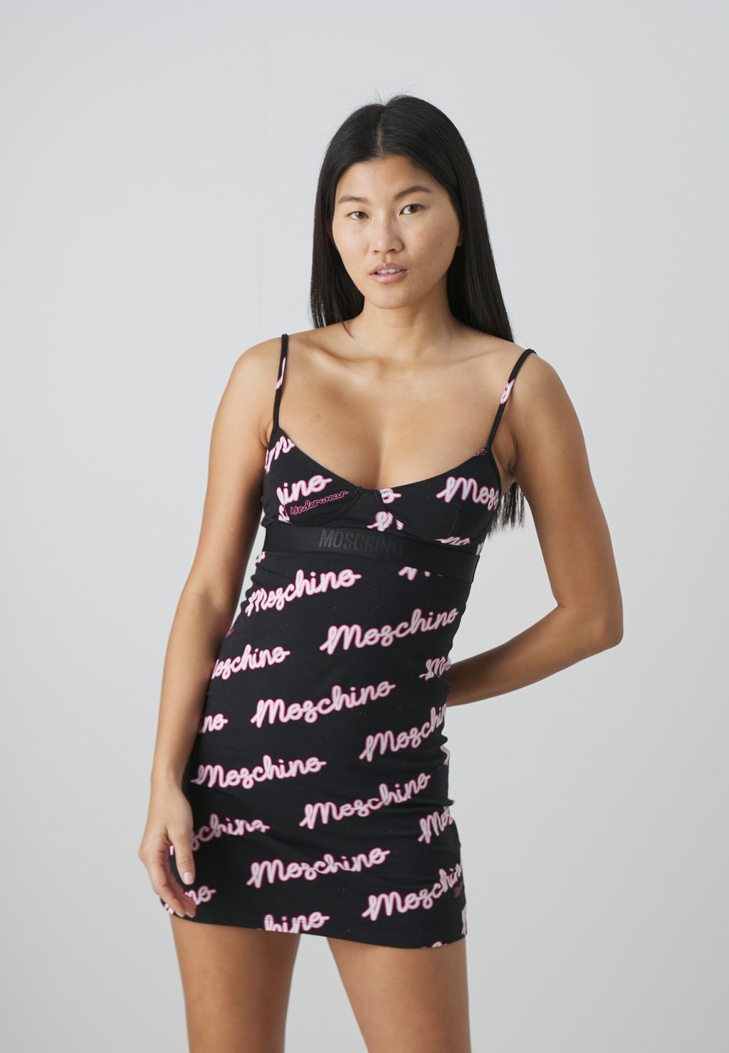 Ночная рубашка Moschino Underwear, черный