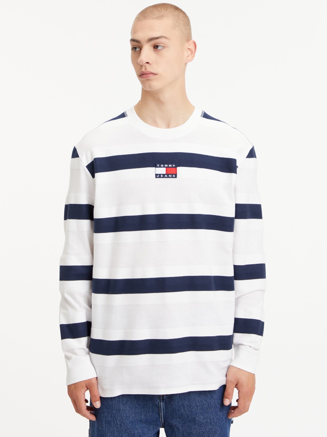 

Футболка с длинным рукавом в полоску Tommy Jeans, Twilight Navy