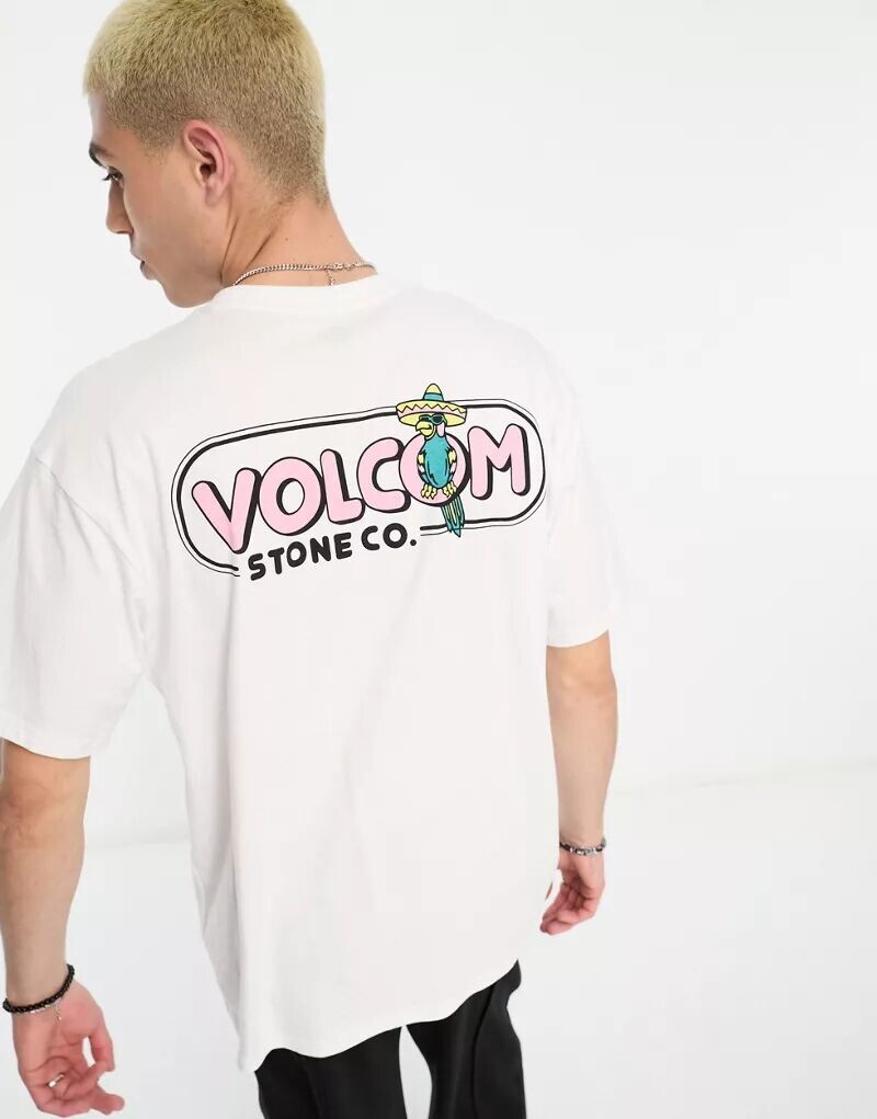 

Белая футболка Volcom Chelda с принтом на спине