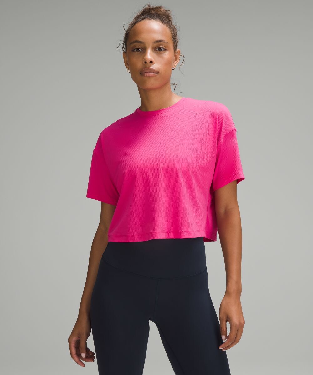 

Износостойкая тренировочная футболка Lululemon, розовый