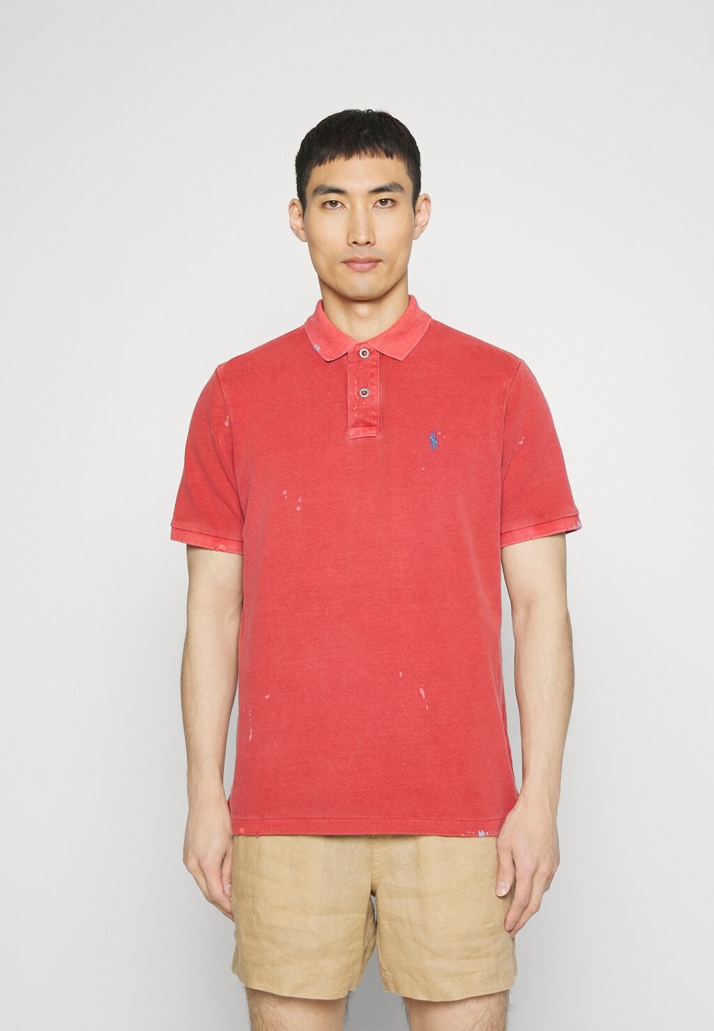

Поло ФУТБОЛКА ПОЛО CLASSIC FIT MENDED MESH Polo Ralph Lauren, красный по правому борту