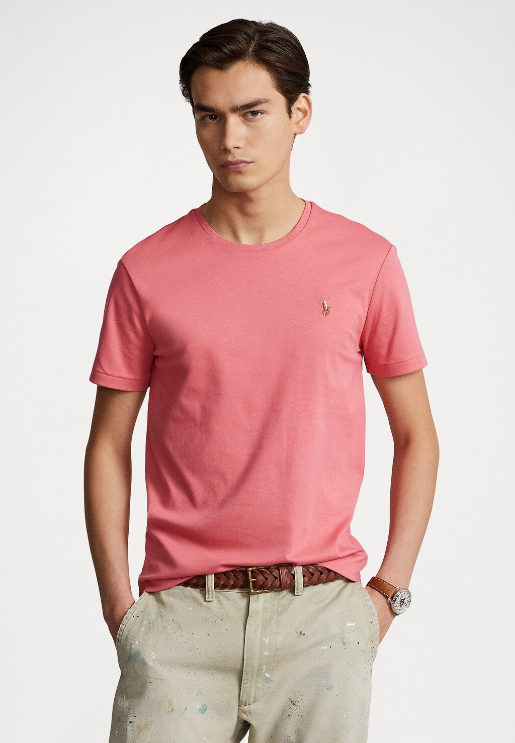 

Базовая футболка КОРОТКИЙ РУКАВ Polo Ralph Lauren, красное небо