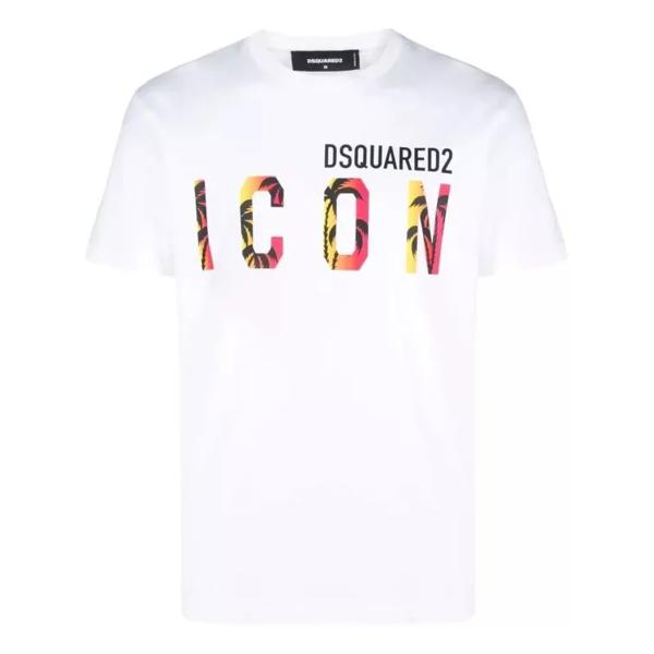 Футболка logo-print short-sleeved t-shirt Dsquared2, белый