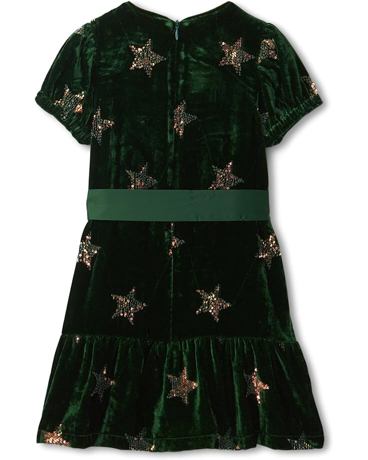 

Платье Hatley Gold Star Sequin Velvet Dress, зеленый