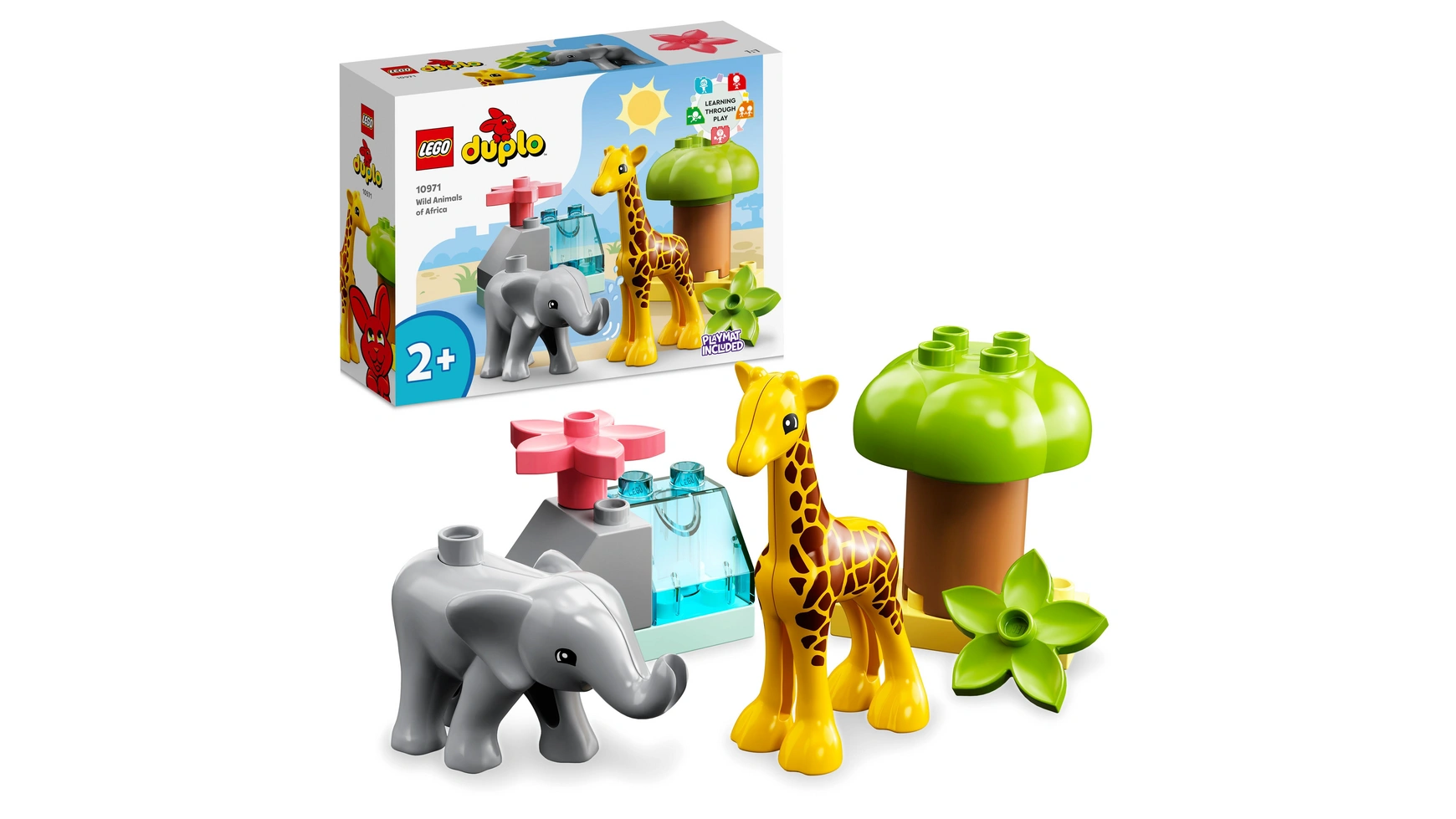 Lego DUPLO Дикие животные Африки, набор игрушек с фигурками животных мама и малыши дикие животные
