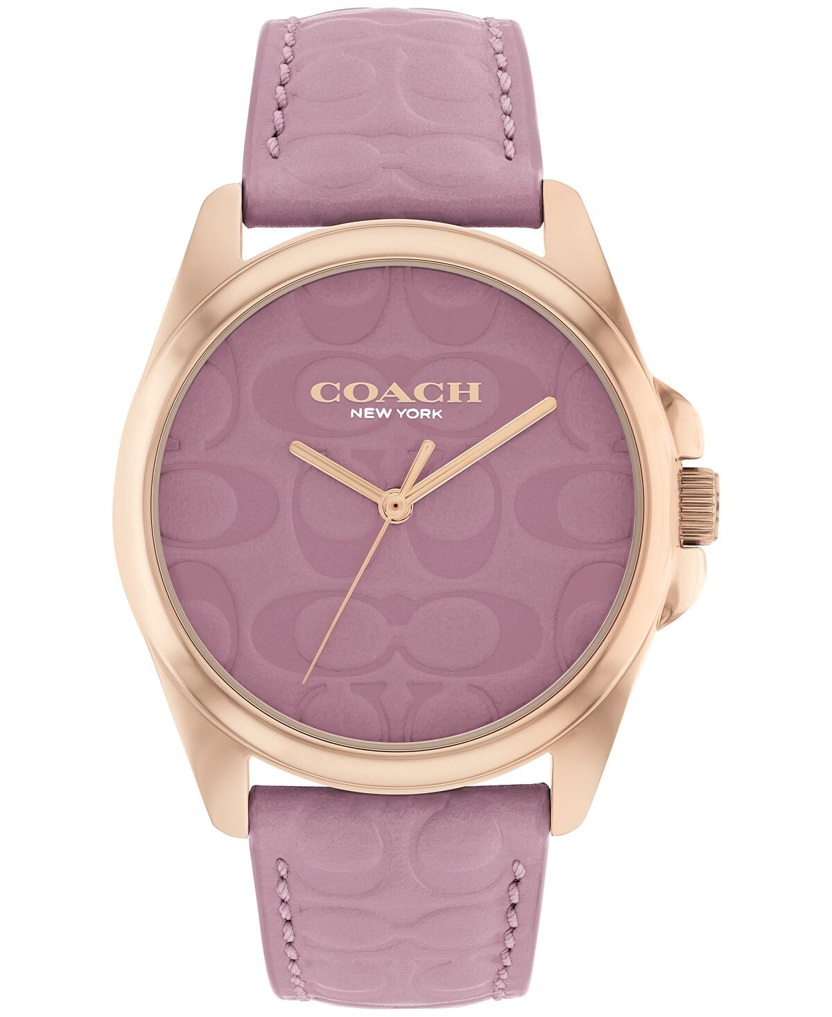 

Женские часы Greyson Signature из фиолетовой кожи с тиснением, 36 мм COACH