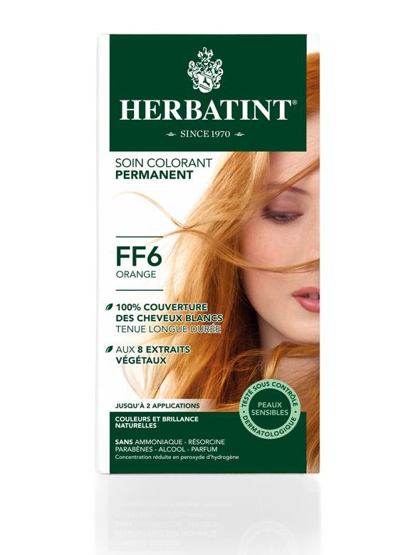 Краска для волос Herbatint FF6 оранжевый фото