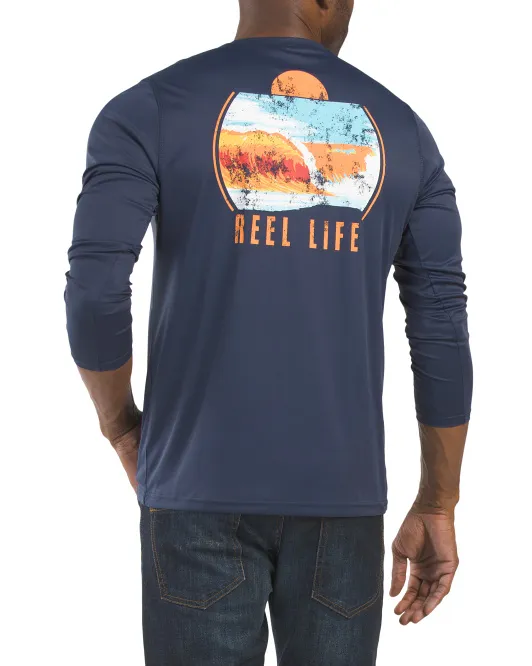 

Топ с длинными рукавами Jax Beach Mod Sunset Waves Reel Life, цвет Dress Blues