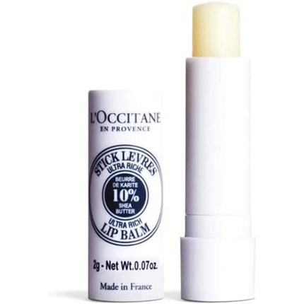 Натуральный бальзам для губ с маслом ши, 4,5 г, ультрабогатый, 10% масло ши смягчает и восстанавливает, L'Occitane