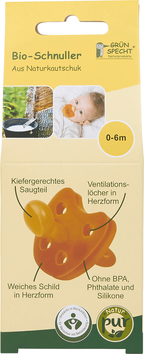 

Соска из натурального каучука размер. 1 0-6 месяцев 1 0шт Grünspecht
