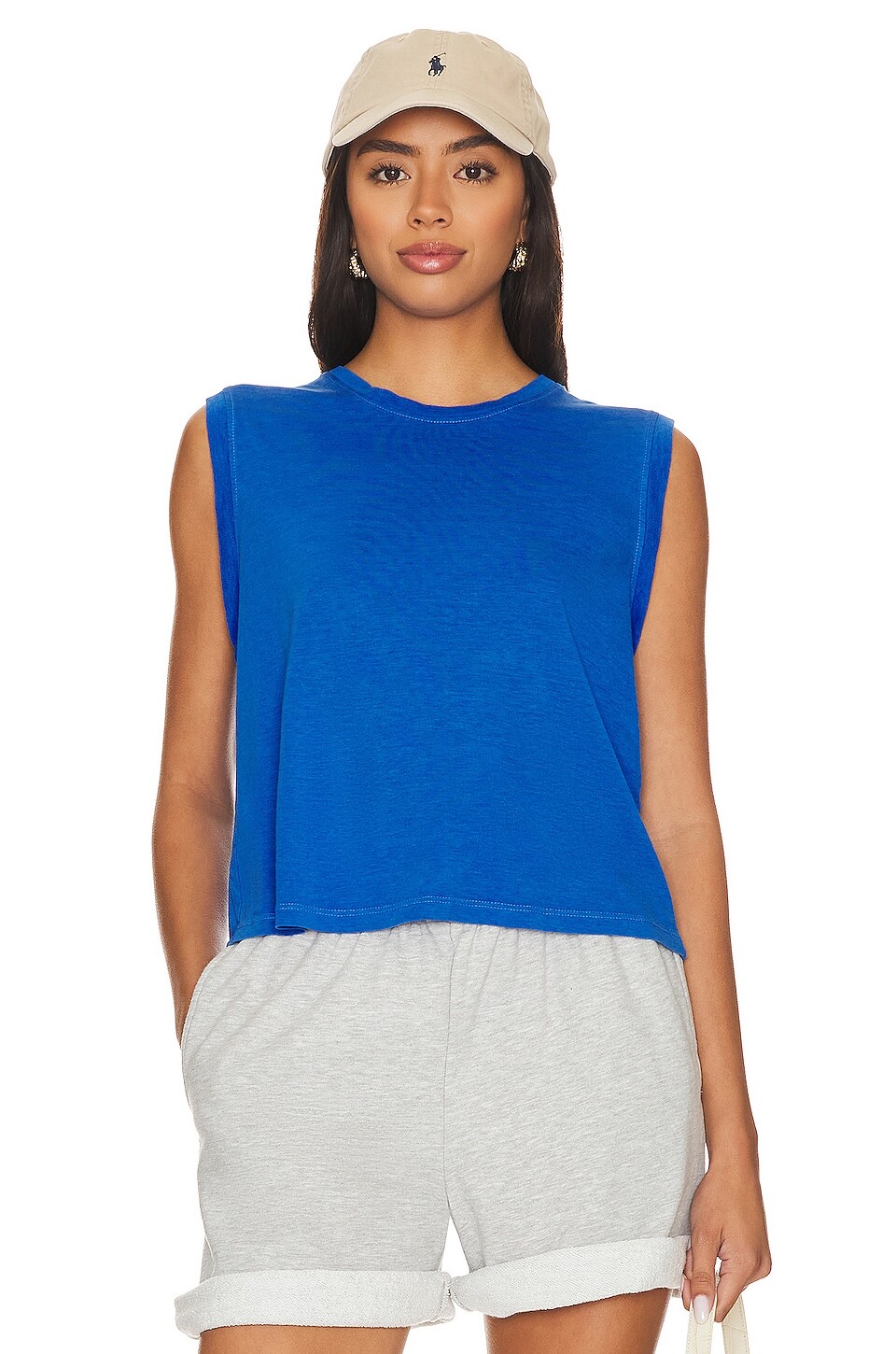 

Майка Michael Lauren Rishi Crop Boxy, цвет Ultramarine Blue