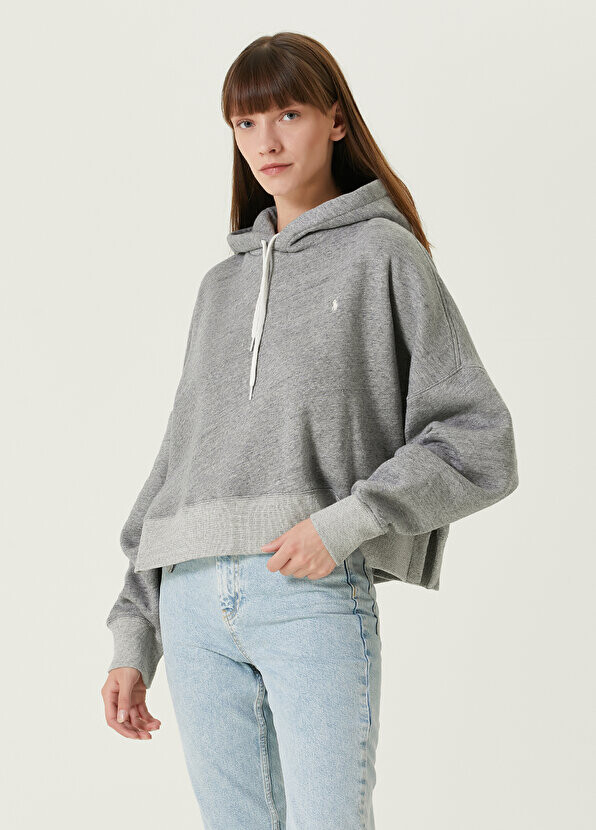 

Серый свитшот с капюшоном Polo Ralph Lauren