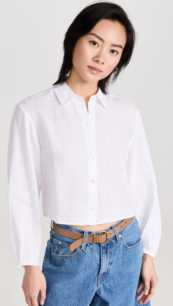 

Рубашка Theory Pleat Sleeve, белый
