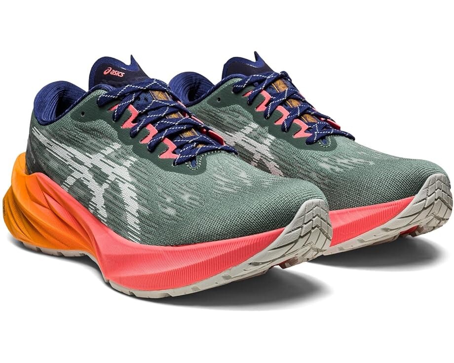 

Кроссовки ASICS Novablast 3 Trail, цвет Nature Bathing/Papaya