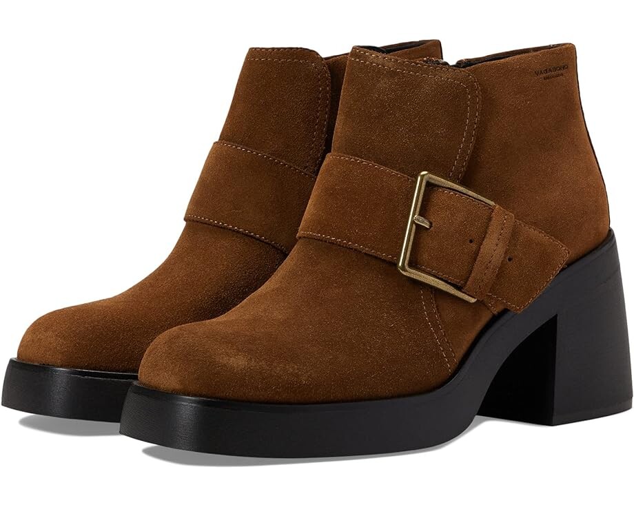 

Ботинки Vagabond Shoemakers Brooke Suede Buckle Bootie, цвет Cognac
