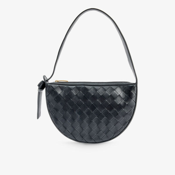 

Маленькая сумка на плечо Moon из кожи с узором интреччато Bottega Veneta, черный