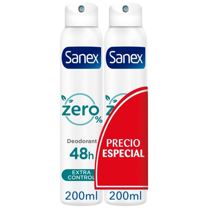 

Дезодорант Zero Desodorante Spray Extra Control Sanex, 2 x 200 ml