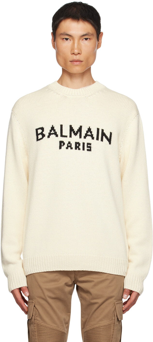 

Жаккардовый свитер Balmain Off-White