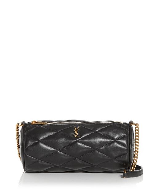 

Миниатюрная стеганая кожаная сумка через плечо Sade Tube Saint Laurent, цвет Black