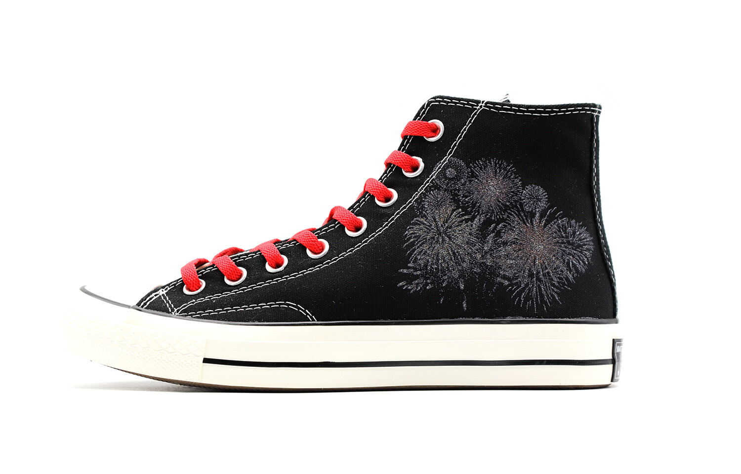 

1970-е годы. Кеды унисекс с высоким берцем, черные/белые/красные. Converse