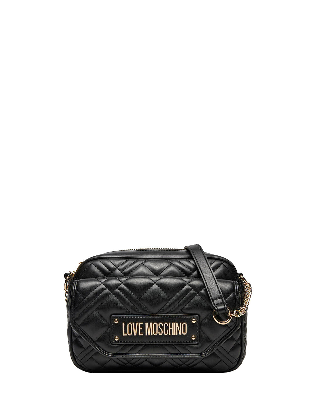 

Черная женская сумка через плечо Moschino