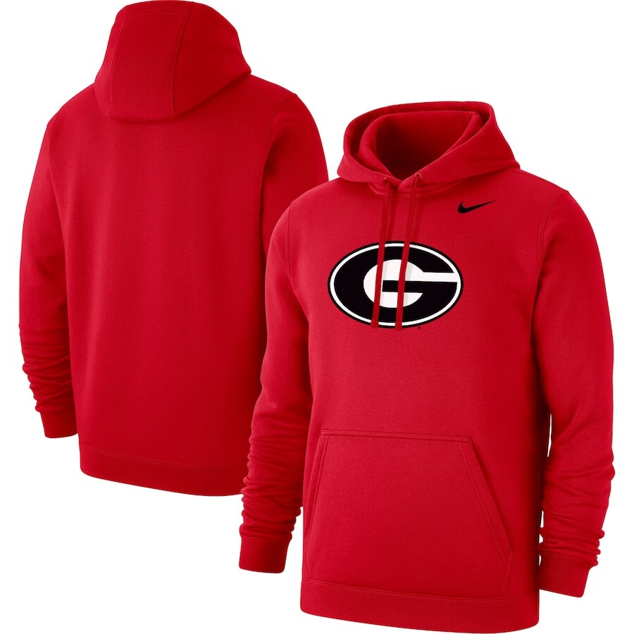 

Пуловер с капюшоном Nike Georgia Bulldogs, красный
