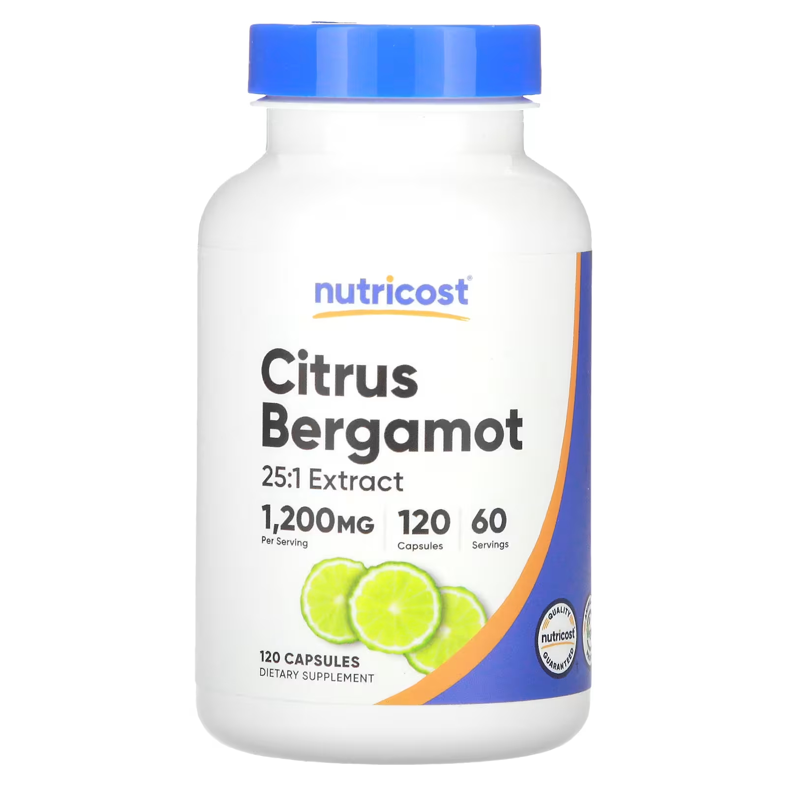 

Цитрусовый бергамот Nutricost 1200 мг, 120 капсул (600 мг на капсулу)