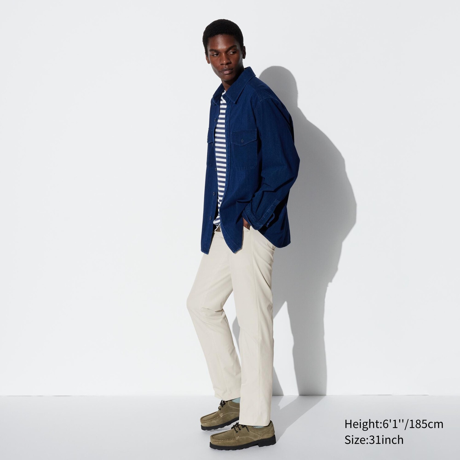 

Брюки airsense (эффект хлопка) UNIQLO, слоновая кость