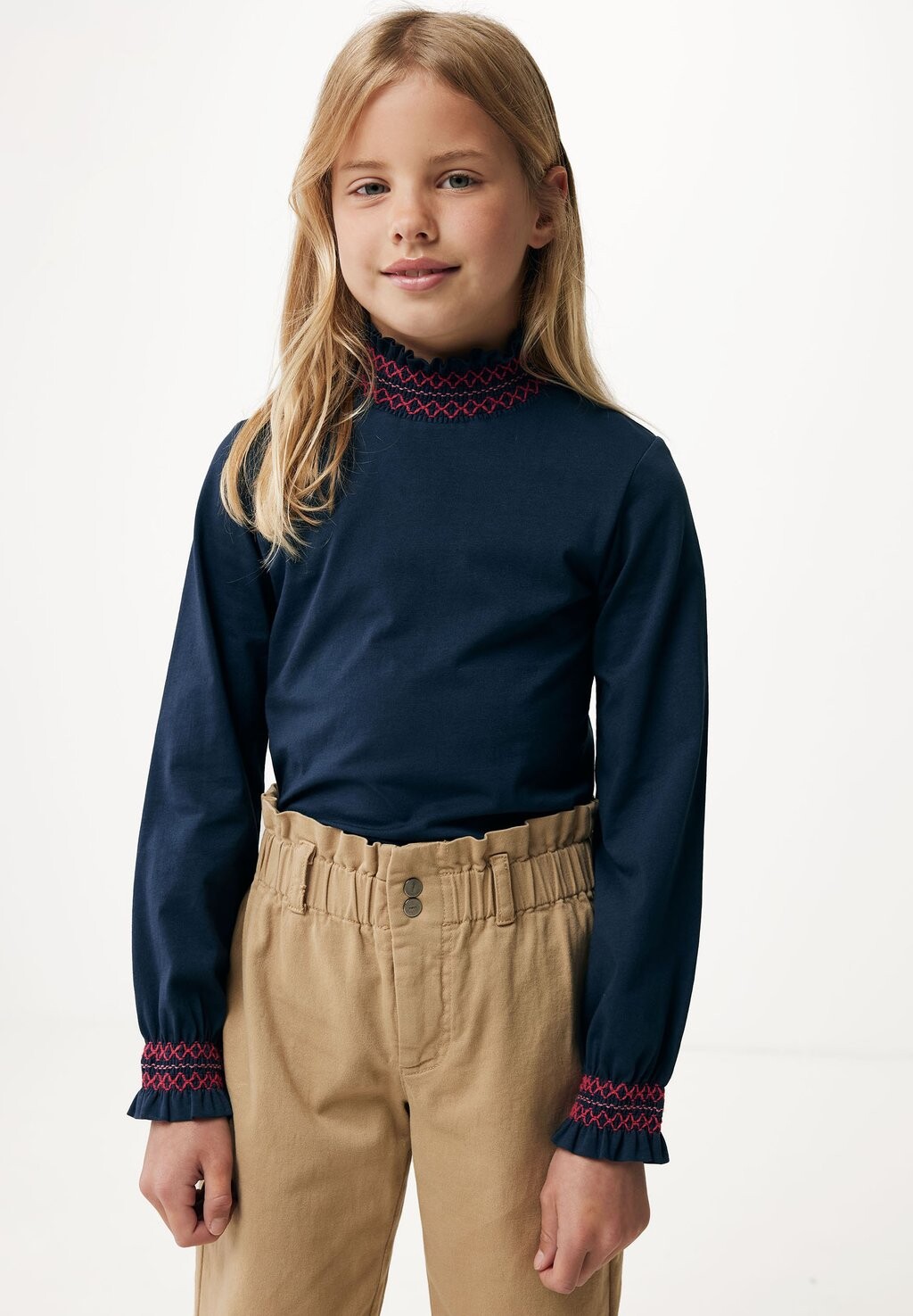 

Футболка с длинным рукавом With Decorative Smock Mexx, цвет navy
