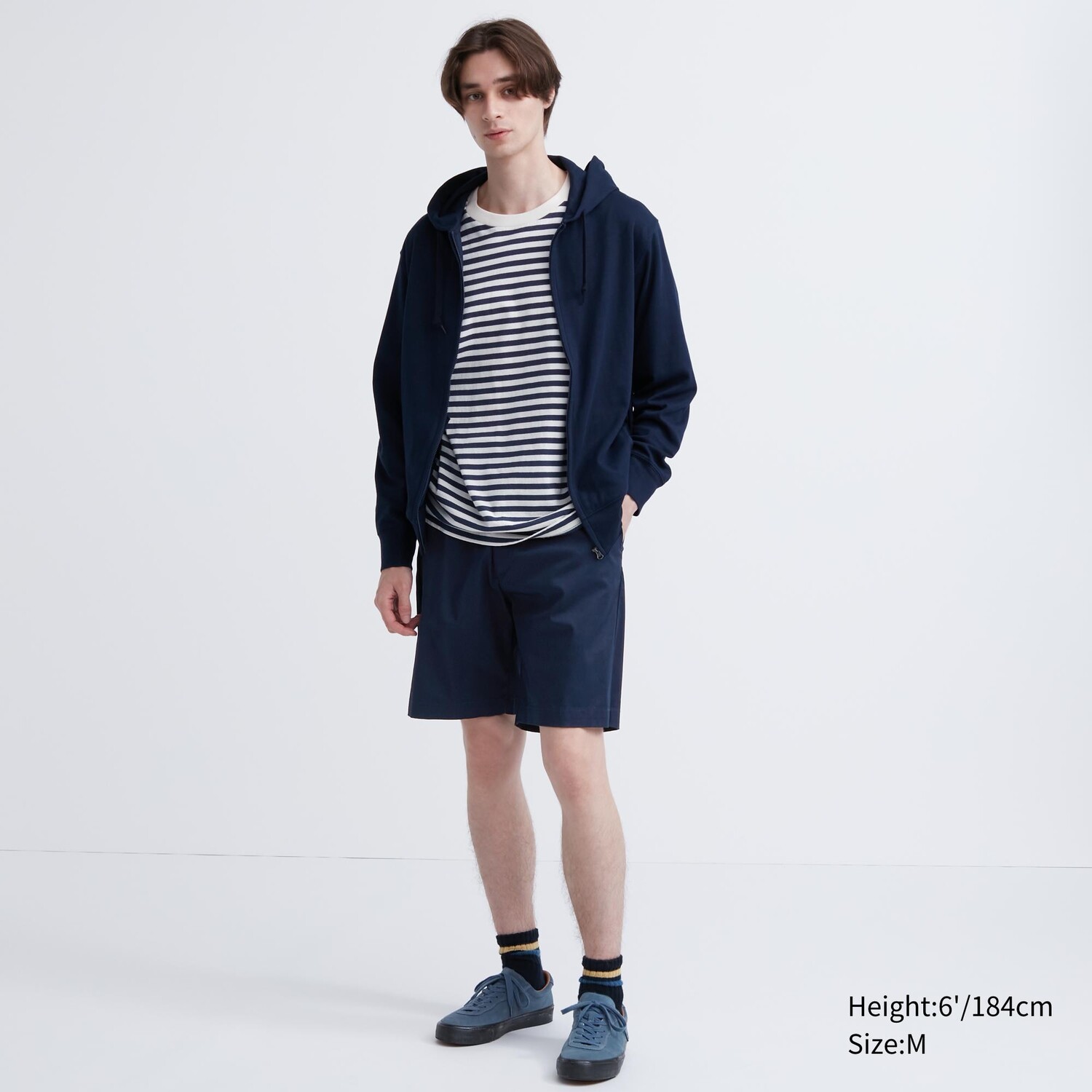 

Легкие эластичные шорты DRY Uniqlo, темно-синий