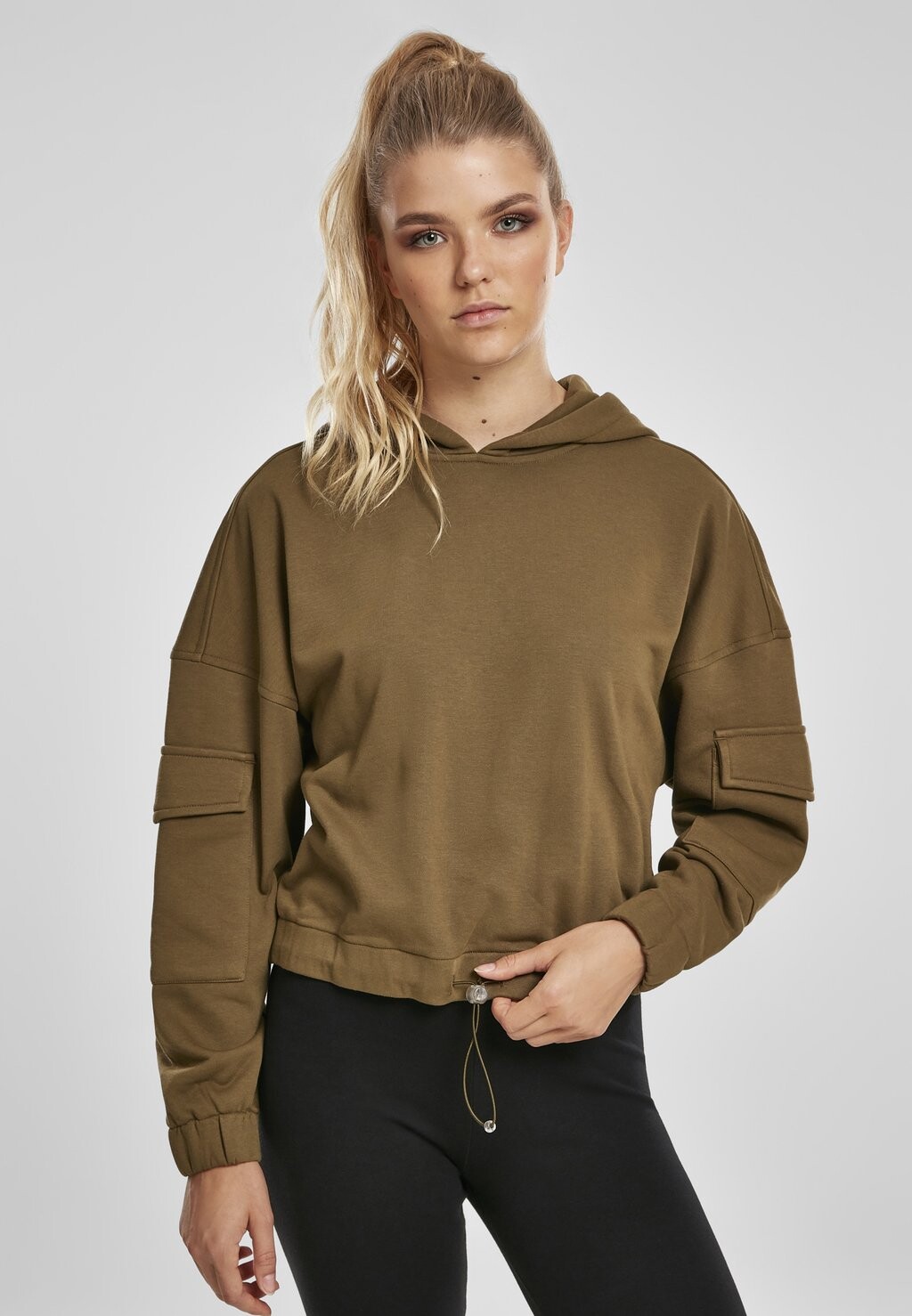 

Толстовка Urban Classics Короткие рабочие, черный