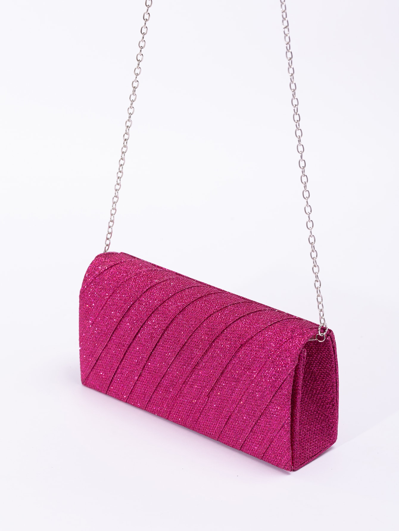 Мини-классическая сумка-клатч с блестками для вечера и вечеринки, ярко-розовый