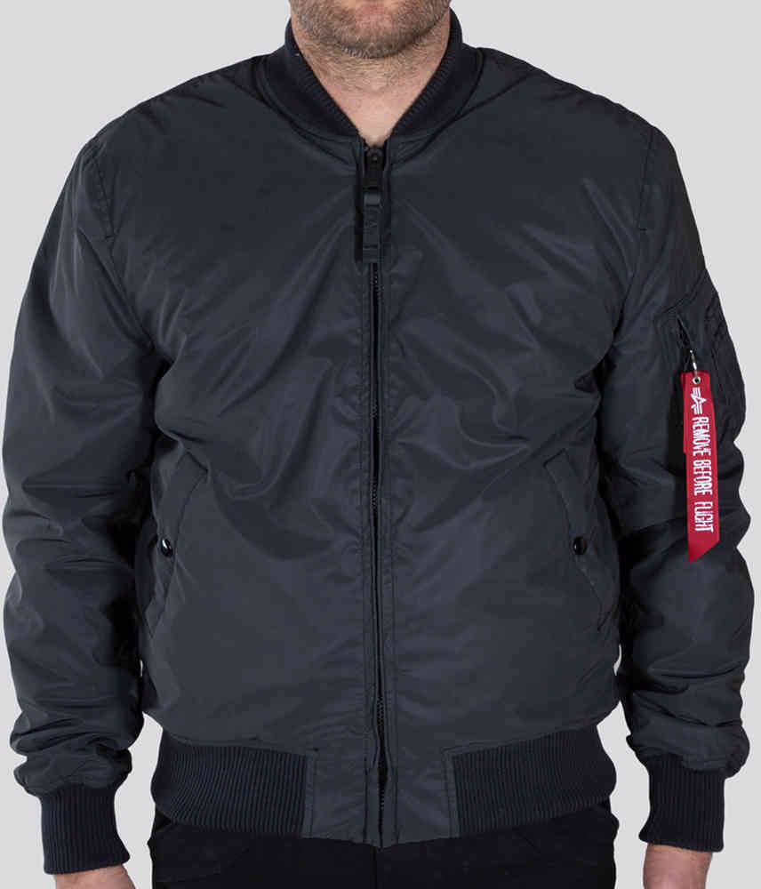 MA-1 VF 59 Светоотражающая куртка Alpha Industries, черный куртка ma 1 ттс alpha industries темно серый