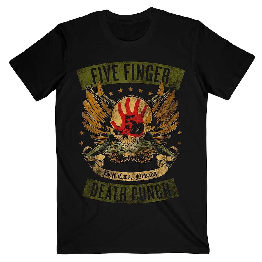 

Футболка с коротким рукавом Rock Off Five Finger Death Punch, черный