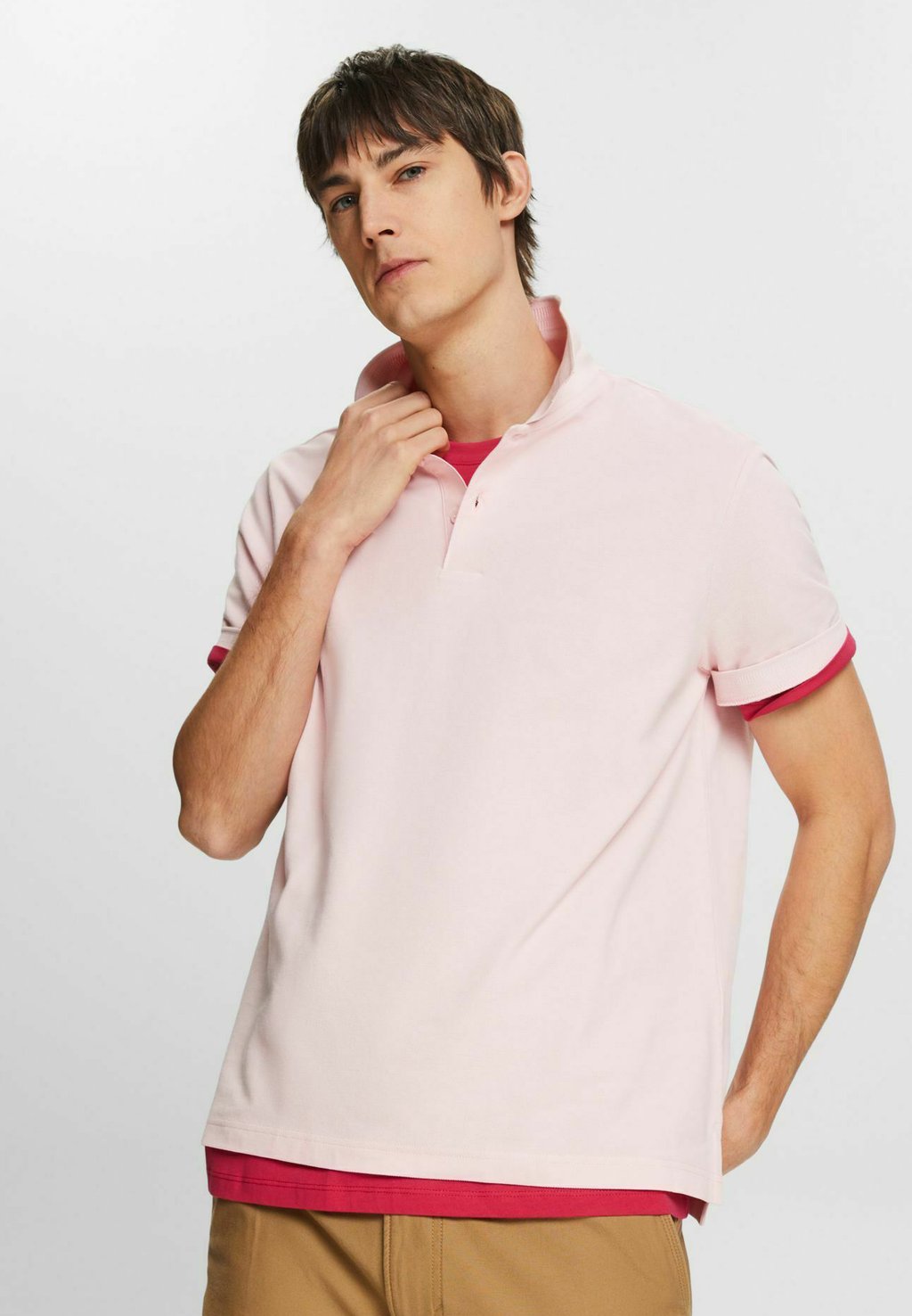 Рубашка-поло Esprit, пастельно-розовый