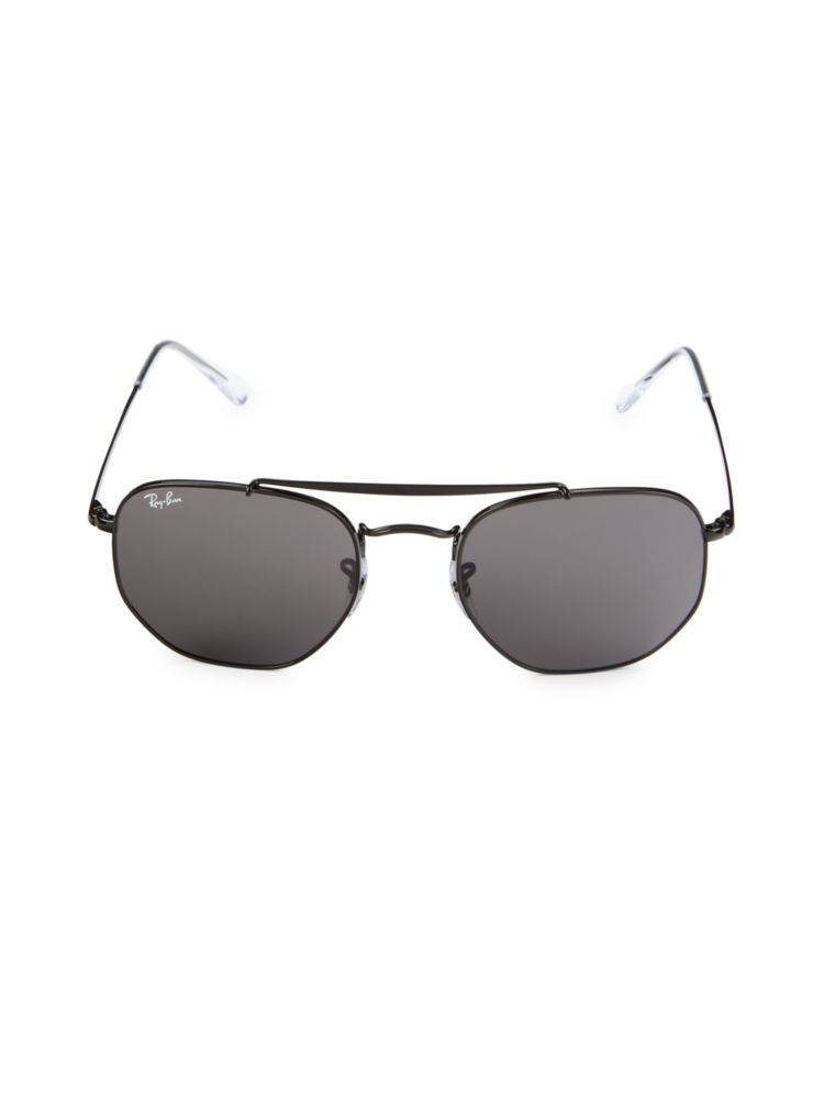 Прямоугольные солнцезащитные очки-авиаторы 54MM Ray-Ban, черный солнцезащитные очки masao gabrielle 54mm casablanca черный