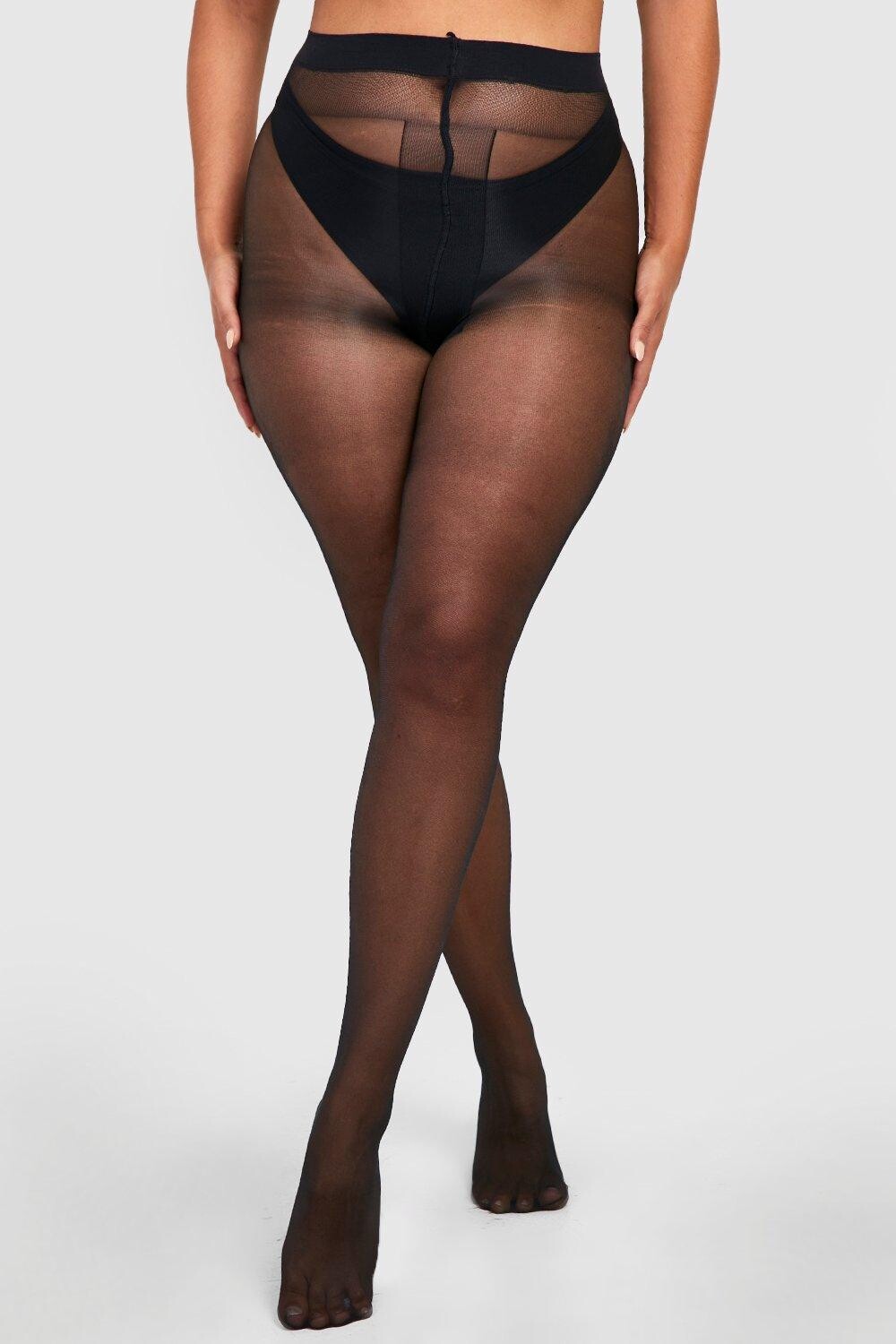 

Черные колготки Plus Shaper boohoo, черный