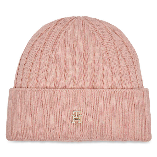 

Шапка Tommy Hilfiger EssentialChic Beanie, розовый