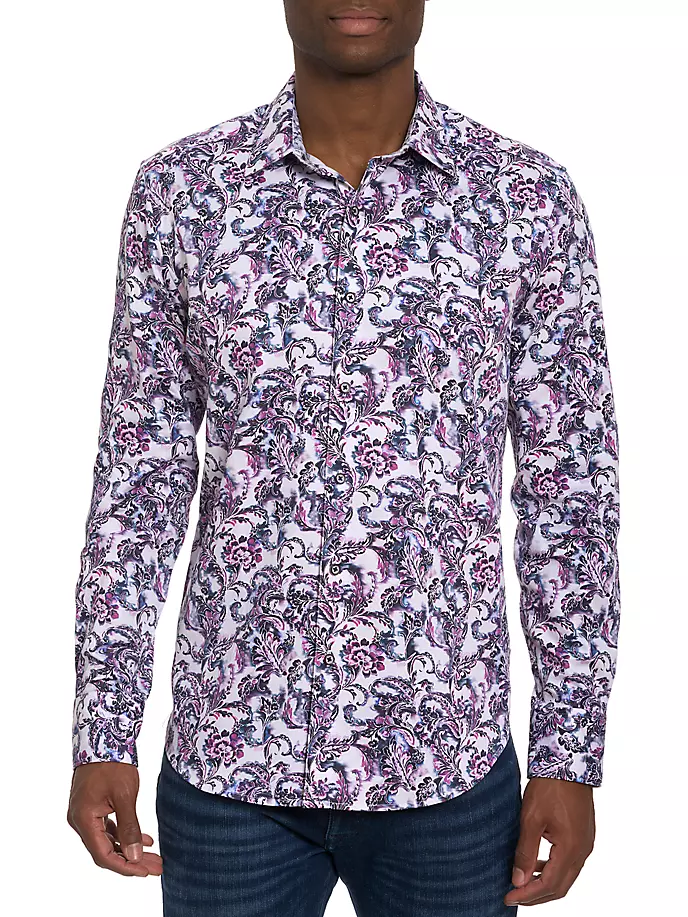 

Рубашка Ciccio с узором пейсли Robert Graham, цвет wine