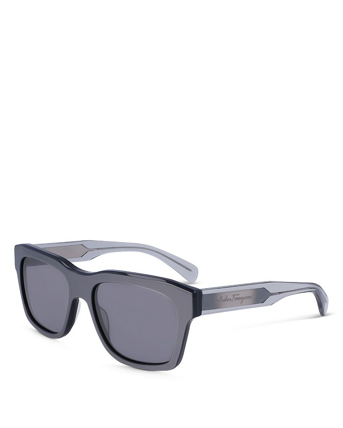 цена Классические плоские прямоугольные солнцезащитные очки с логотипом, 56 мм Ferragamo