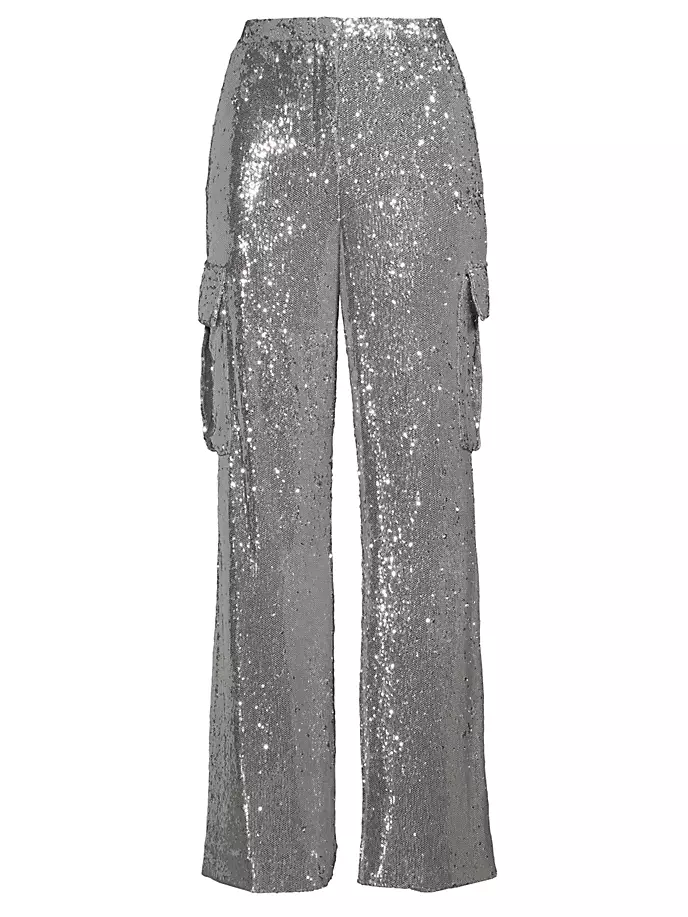 

Брюки карго с пайетками Saison Milly, цвет silver