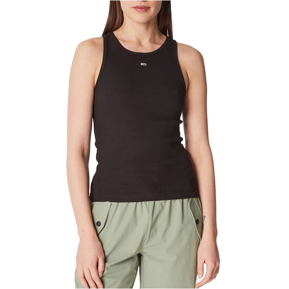

Футболка без рукавов Tommy Jeans Essential Rib, черный