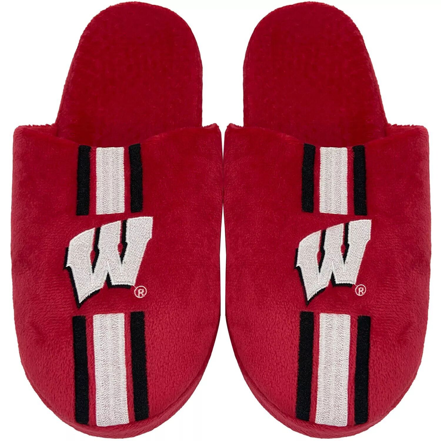 

Молодежные тапочки в полоску FOCO Wisconsin Badgers Team Unbranded