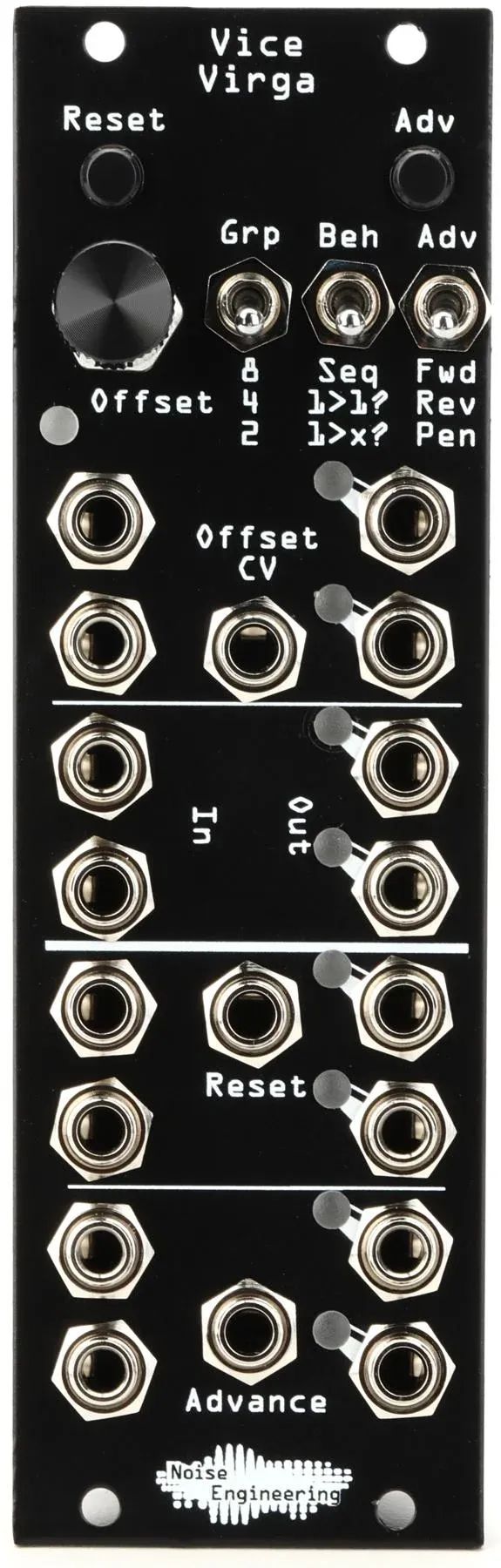 

Шумотехника Многомодовый 8-канальный коммутатор Vice Virga Eurorack Module — черный