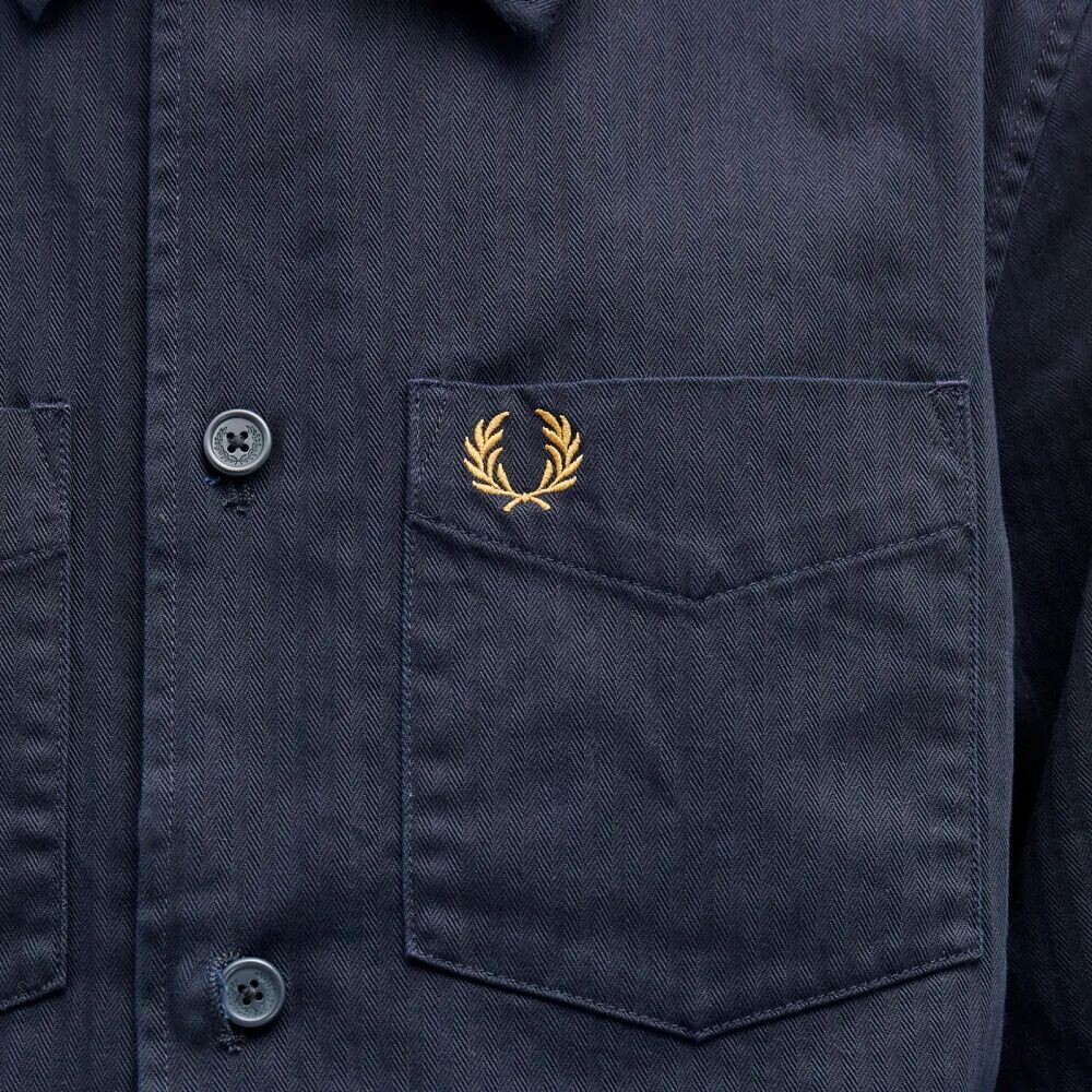 

Fred Perry Рубашка с узором «елочка», синий
